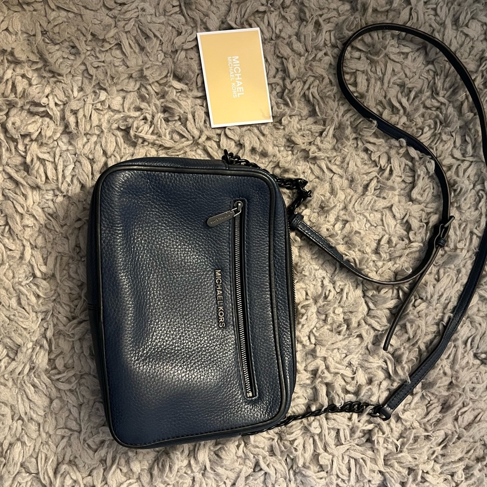 Navy Michael Kors Small Crossbody Camera Bag